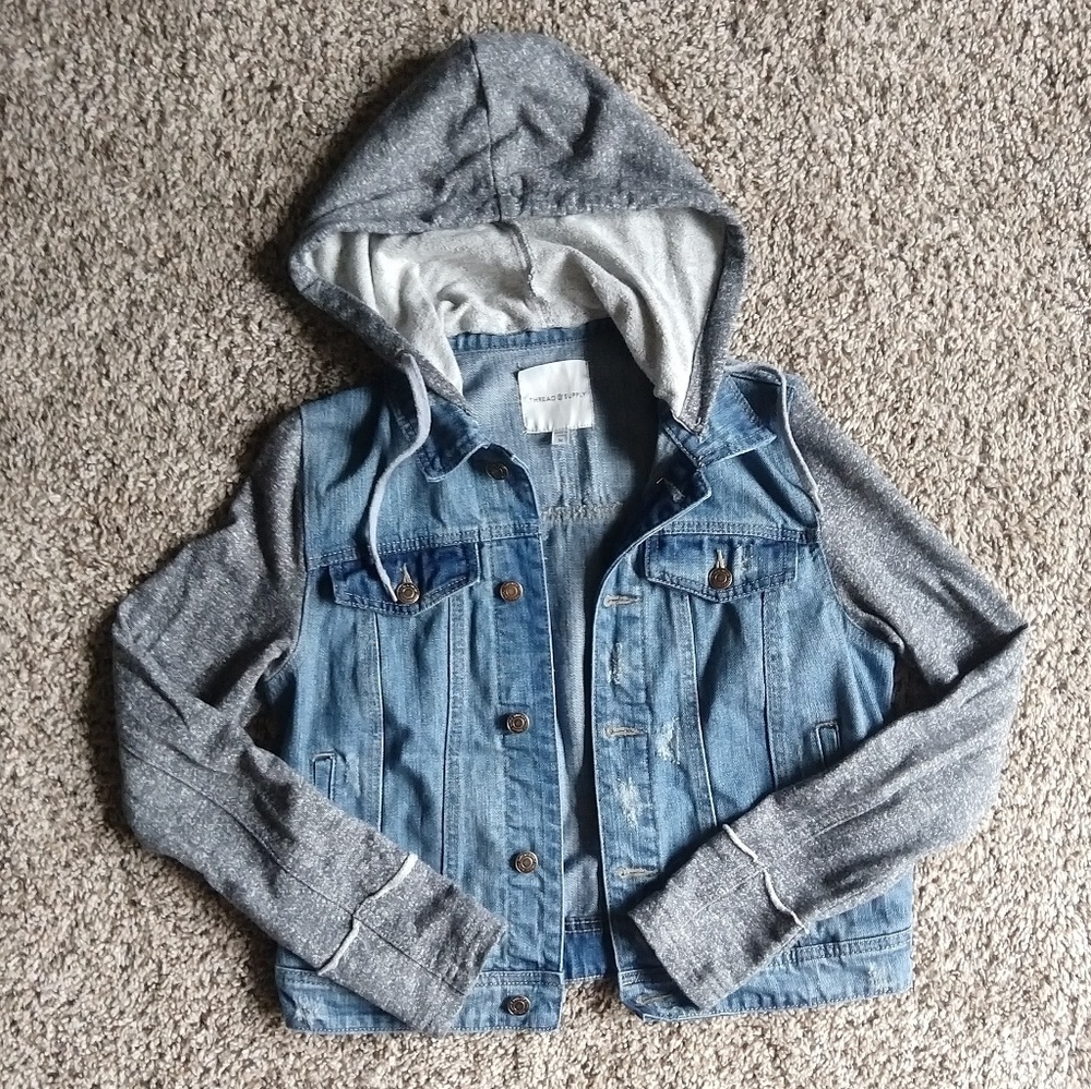 Thread & Supply Denim Sweater Jacket | Medium